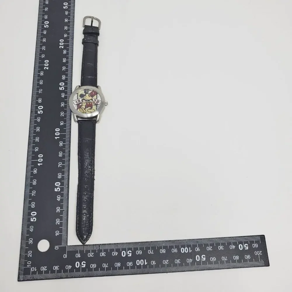 Disney Parks 1928 Mickey Mouse Watch Black Leather LR